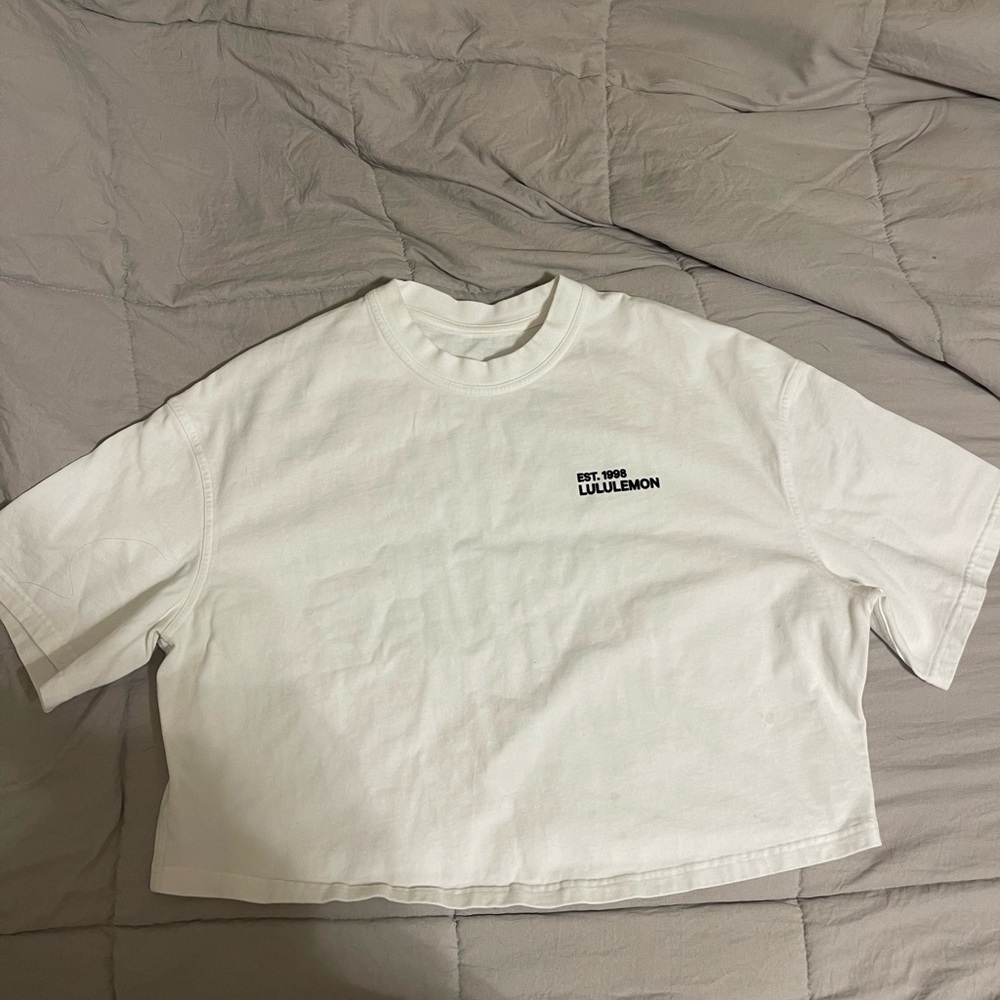 White Lululemon Crop Top